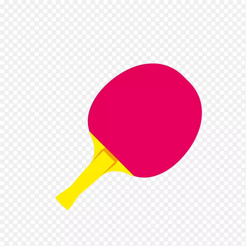 乒乓球网球拍运动动画片-乒乓球