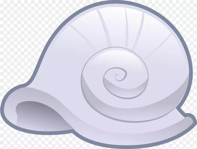 正交图标-手绘灰色蜗牛壳