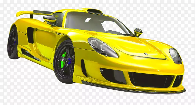保时捷Carrera GT跑车超级跑车-酷黄超级跑车