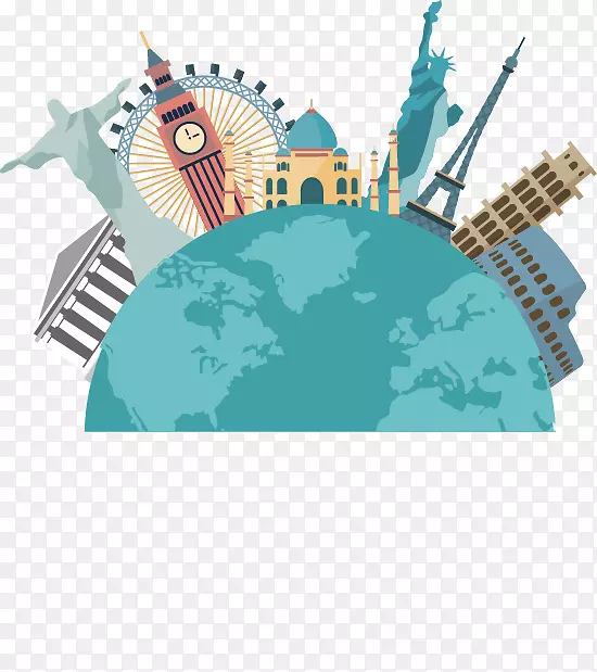 Rajkot套餐旅游代理商世界旅游日-手绘地标