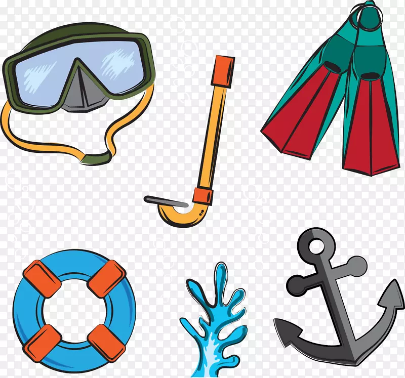 潜水下载潜水面具-游泳创意