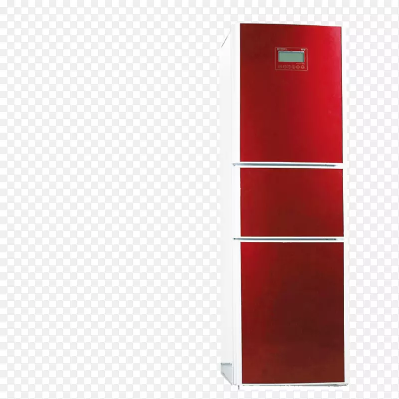 矩形地板-红色智能冰箱