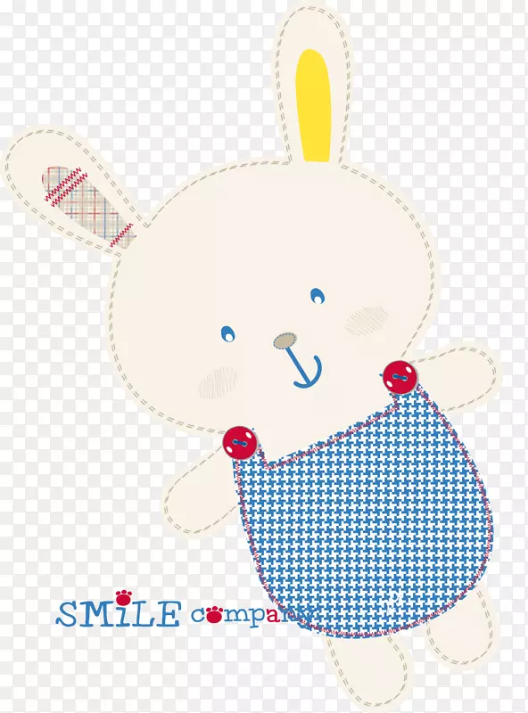 兔子复活节兔子卡通插图-可爱小兔子
