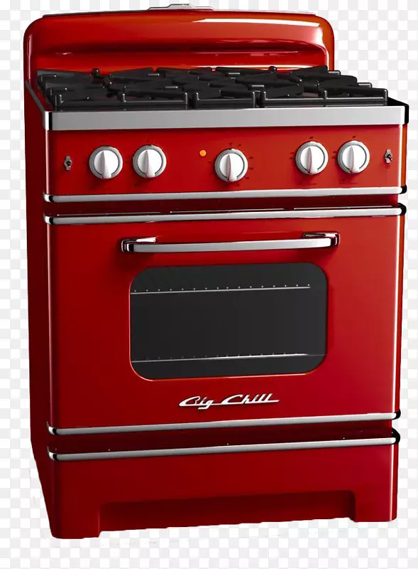 厨房炉灶煤气炉电炉冰箱红色碗柜煤气炉