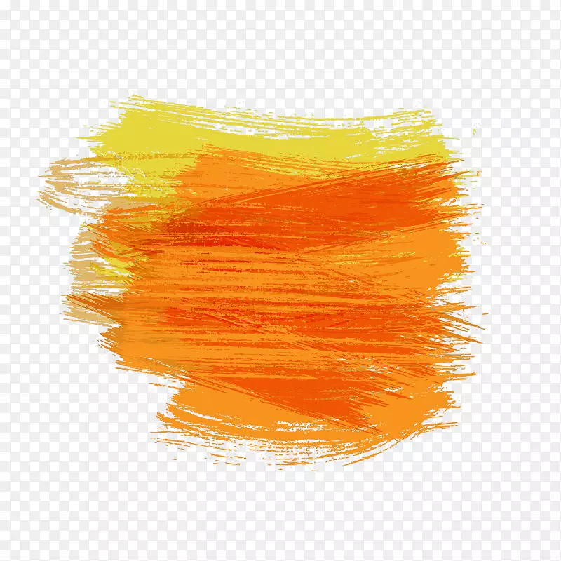 水彩画粉笔-橙色涂鸦刷