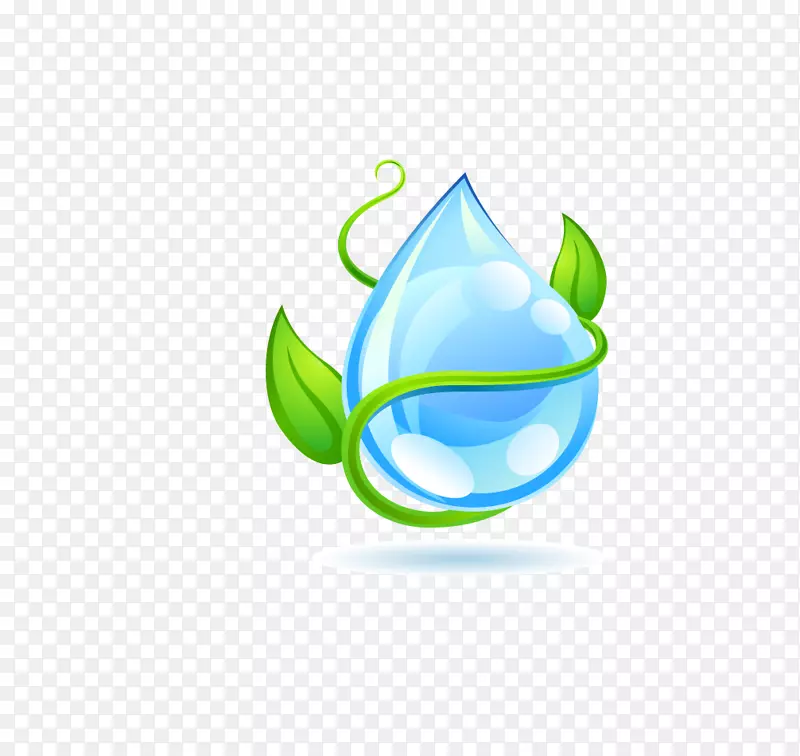 滴水钻孔水信息-绿叶水滴