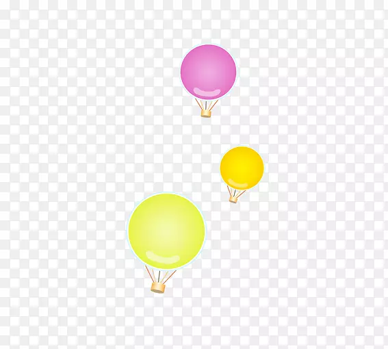 热气球黄色图案热气球