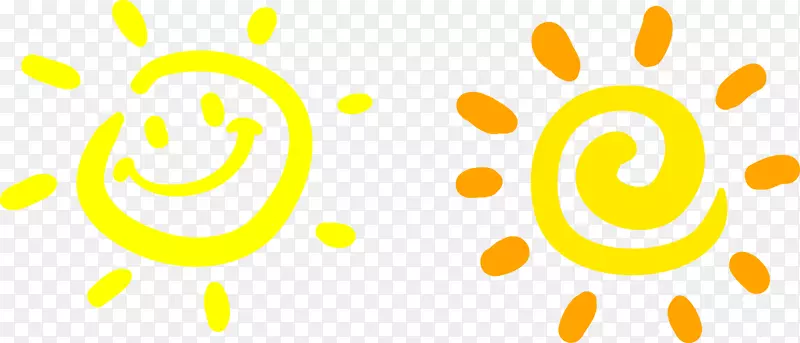 商标黄色图案-卡通太阳