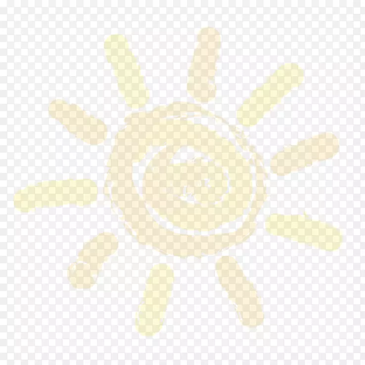 黄色白色图案-卡通太阳