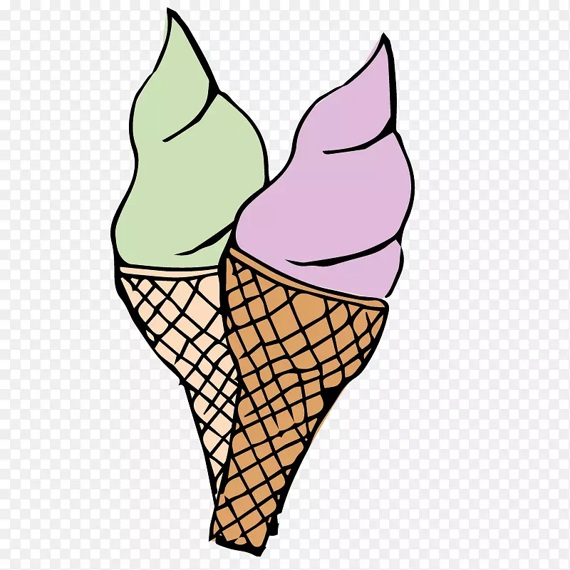 冰淇淋锥冰淇淋
