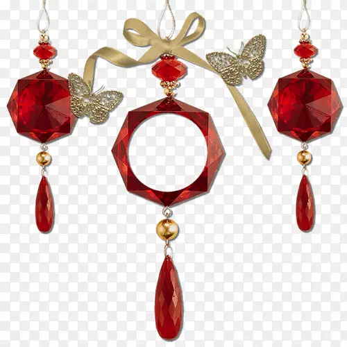纸耳环剪贴簿制作宝石-超华丽的红宝石​​镶嵌装饰