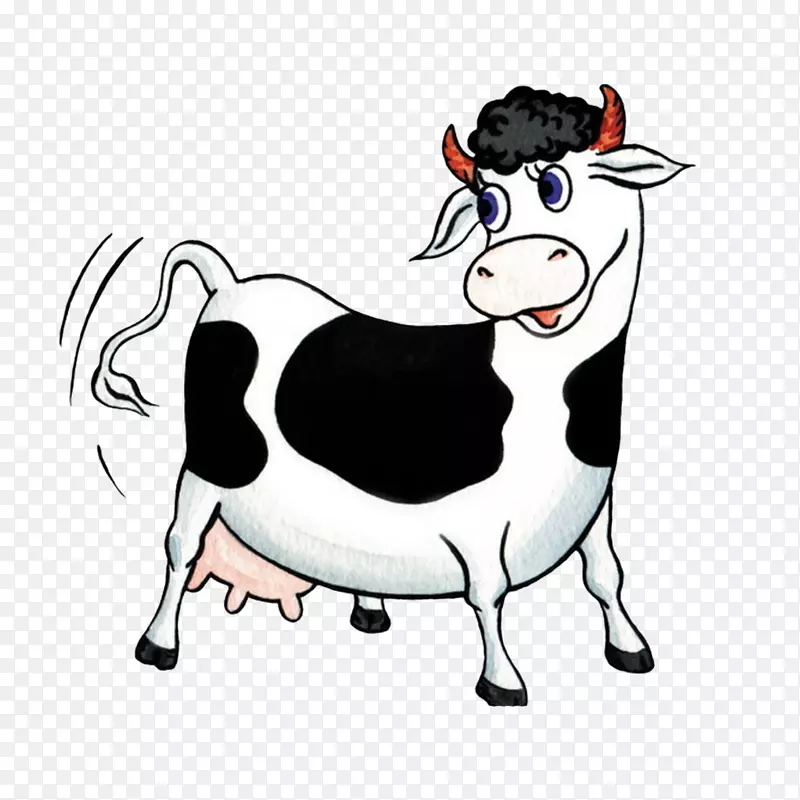 高地牛小型剪贴画-奶牛