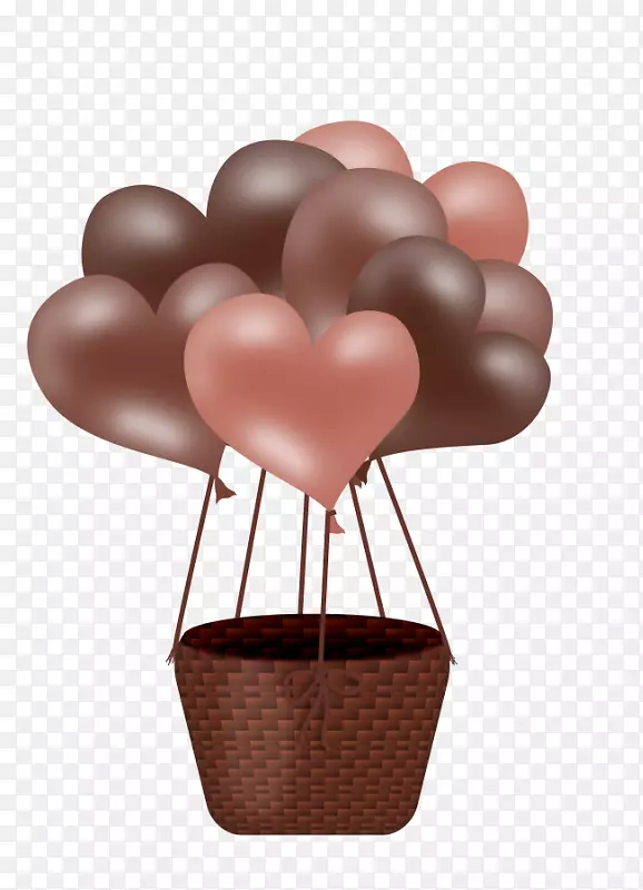 气球情人节心脏夹艺术热气球爱情气球图案