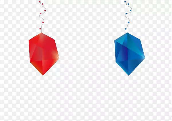 三角形图案-红宝石和蓝宝石