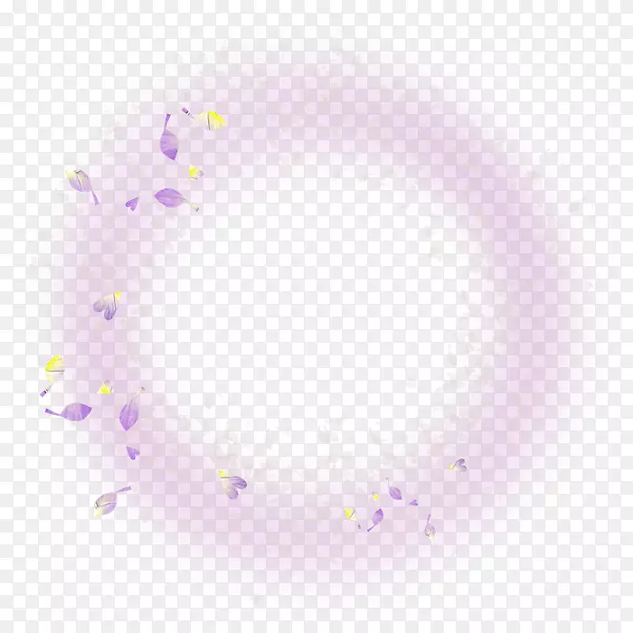 对称花瓣方公司图案-紫色装饰戒指