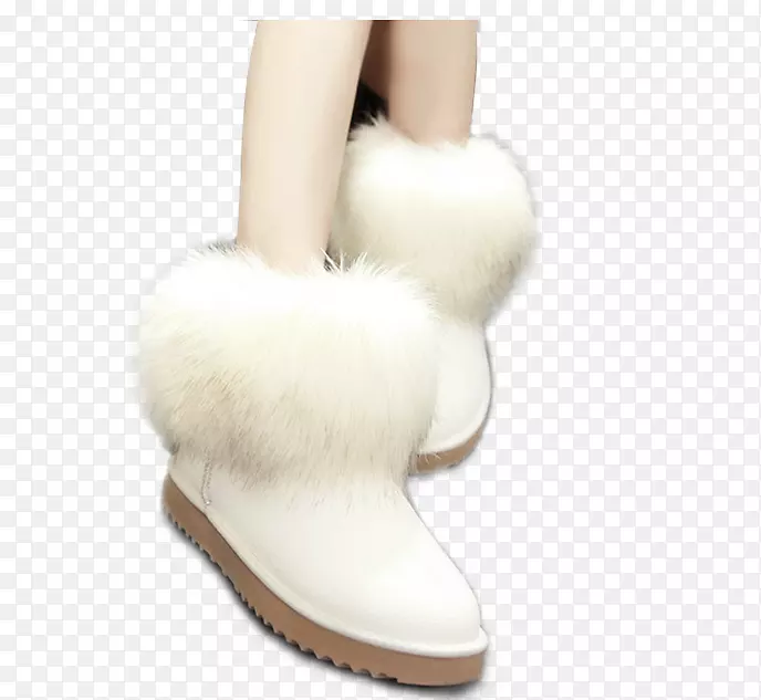 雪靴鞋白色雪地靴