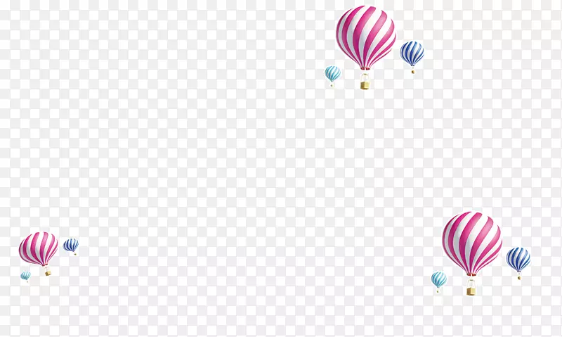 热气球图案-简单卡通可爱条纹热气球