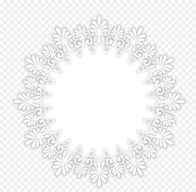 花卉剪贴画.白色雪花图案