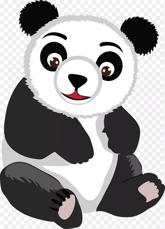 大熊猫熊红熊猫可爱剪贴画手绘熊猫
