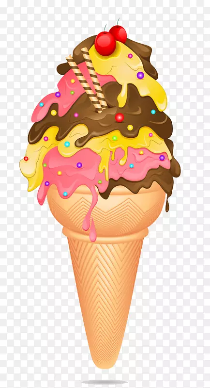 冰淇淋锥杯蛋糕巧克力冰淇淋巧克力锥
