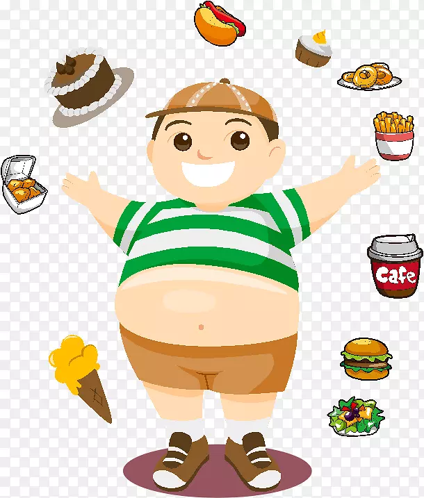 儿童肥胖、超重疾病-孩子们喜欢吃零食。