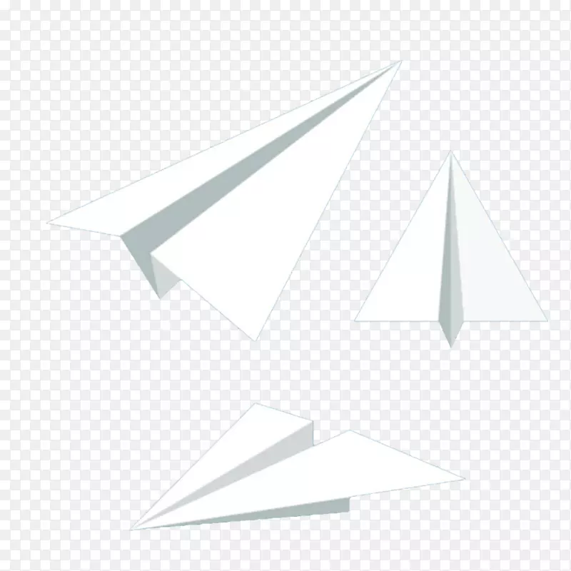 白色三角区域图案-白纸飞机