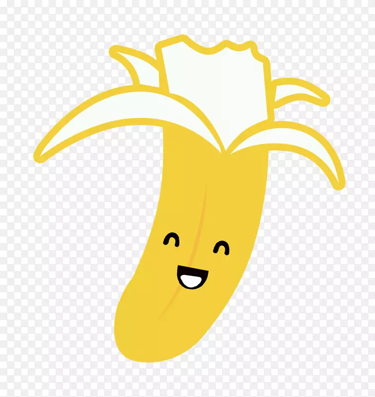 剪贴画-笑脸卡通香蕉