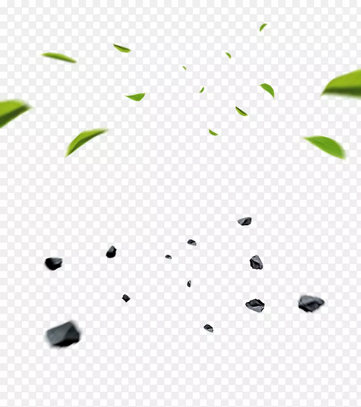 png计算机插画机-绿叶石浮动材料