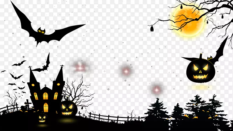万圣节插图-蝙蝠疯狂万圣节