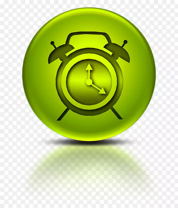 闹钟秒表图标-绿色闹钟图标