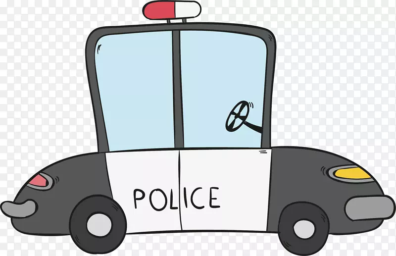 的士车图下载-卡通手绘警车