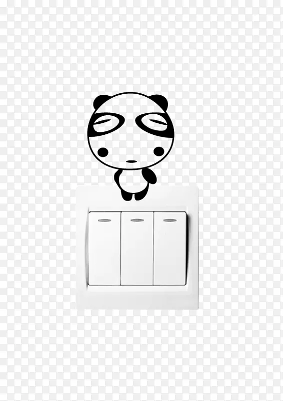 纸白色品牌图案-熊猫