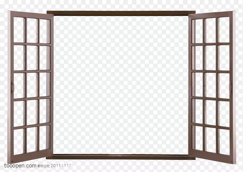窗框门夹艺术木窗