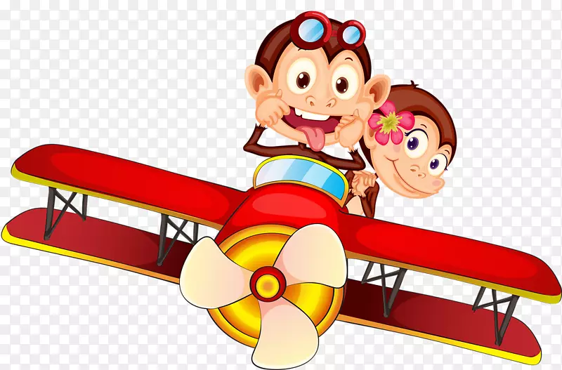 猴子王族-免费剪贴画-飞行的孩子