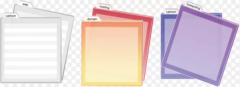 目录纸图标-三色文件夹模板