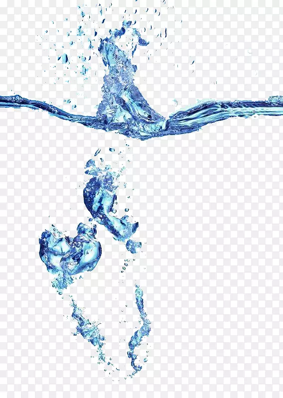 水过滤器碳酸水矿泉水净化.自由材料用蓝色水泡