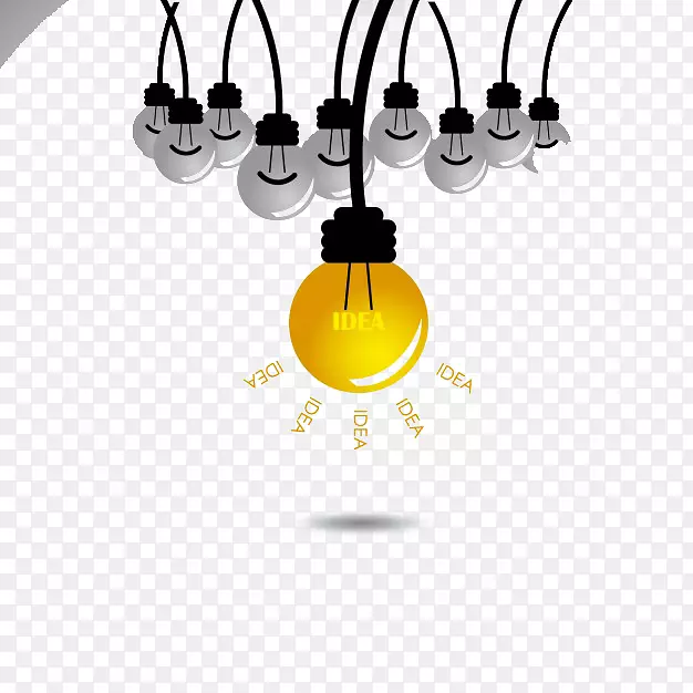 白炽灯灯泡概念LED灯插图-独特的灯泡