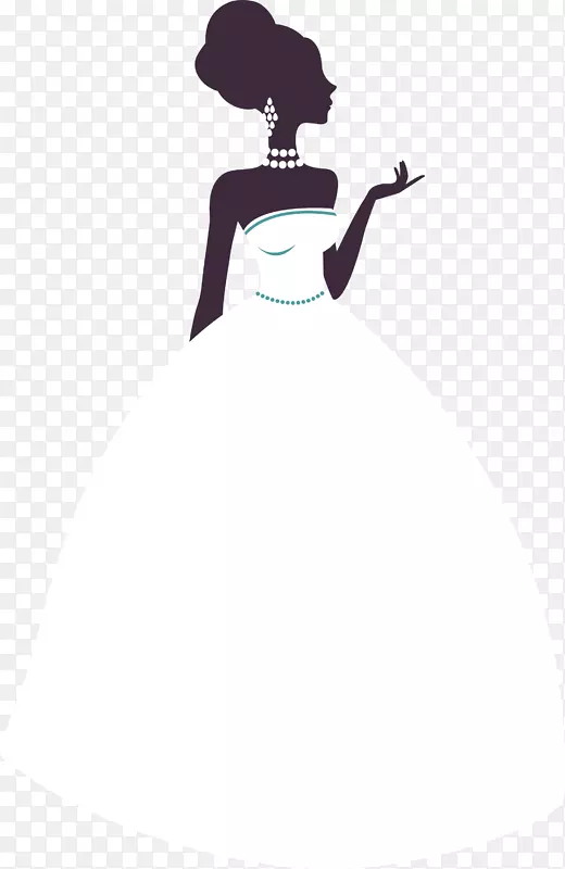 白色肩部黑色图案-白色美丽新娘