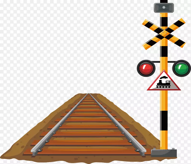 铁路运输列车，铁路信号交通信号灯-板式火车公路