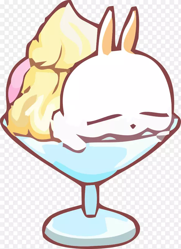 冰淇淋夹艺术-兔子冰淇淋