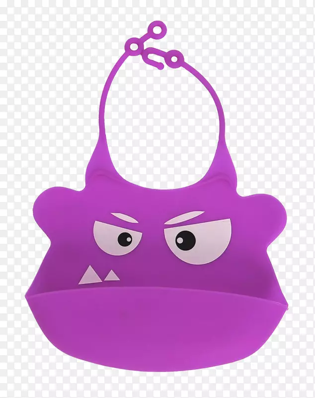 紫-防水硅橡胶婴儿围裙紫色大猩猩