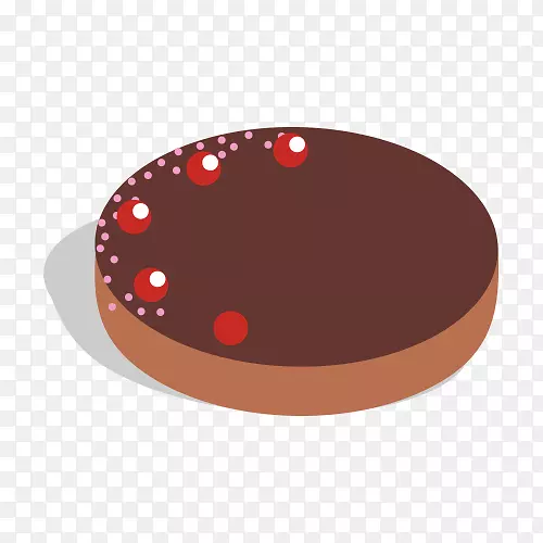圆形图案-巧克力蛋糕