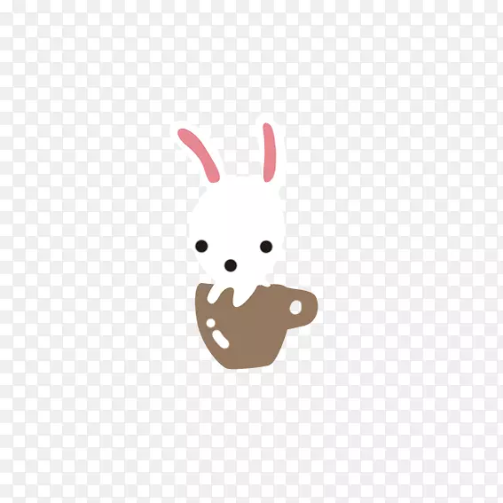 复活节兔子卡通下载-小兔子在杯子里