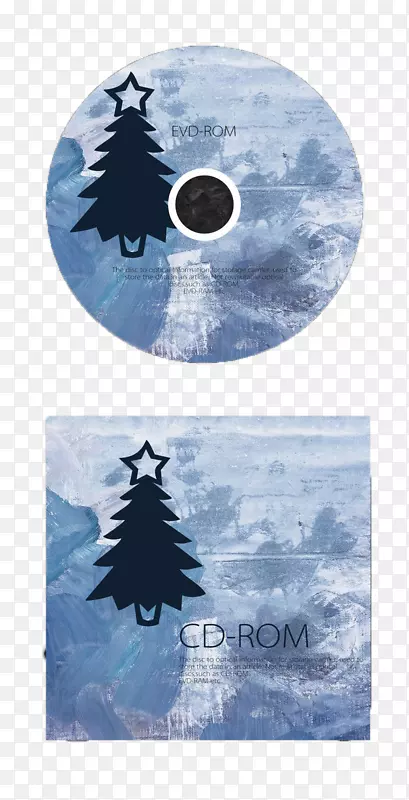 包装贴标平面设计免光盘圣诞CD包装设计创意扣