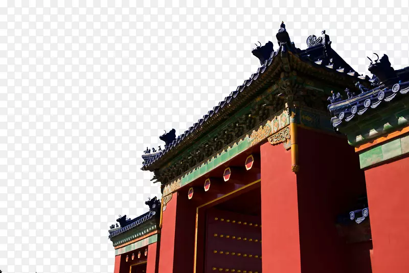 彩色印刷汉字.传统彩色印刷大红门轮廓