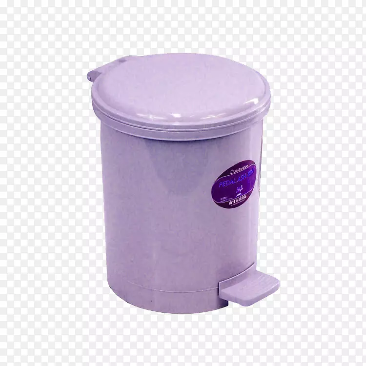废品容器塑料-紫色垃圾桶