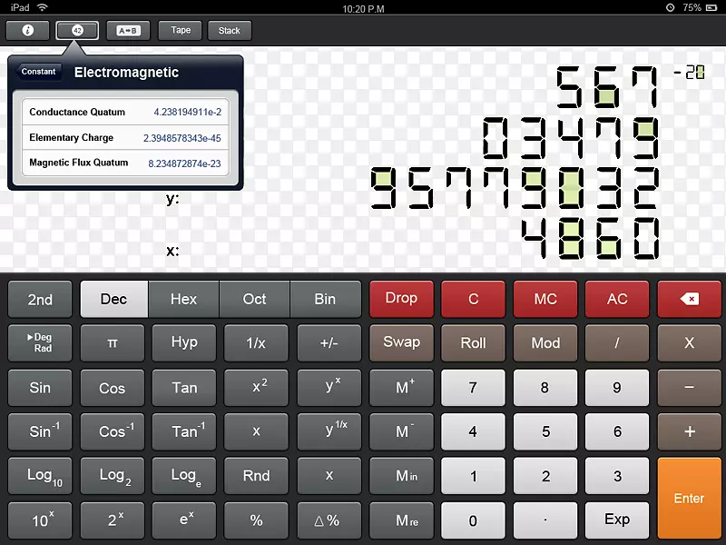 ipad 2用户界面设计计算器计算机键盘多功能数字创造者