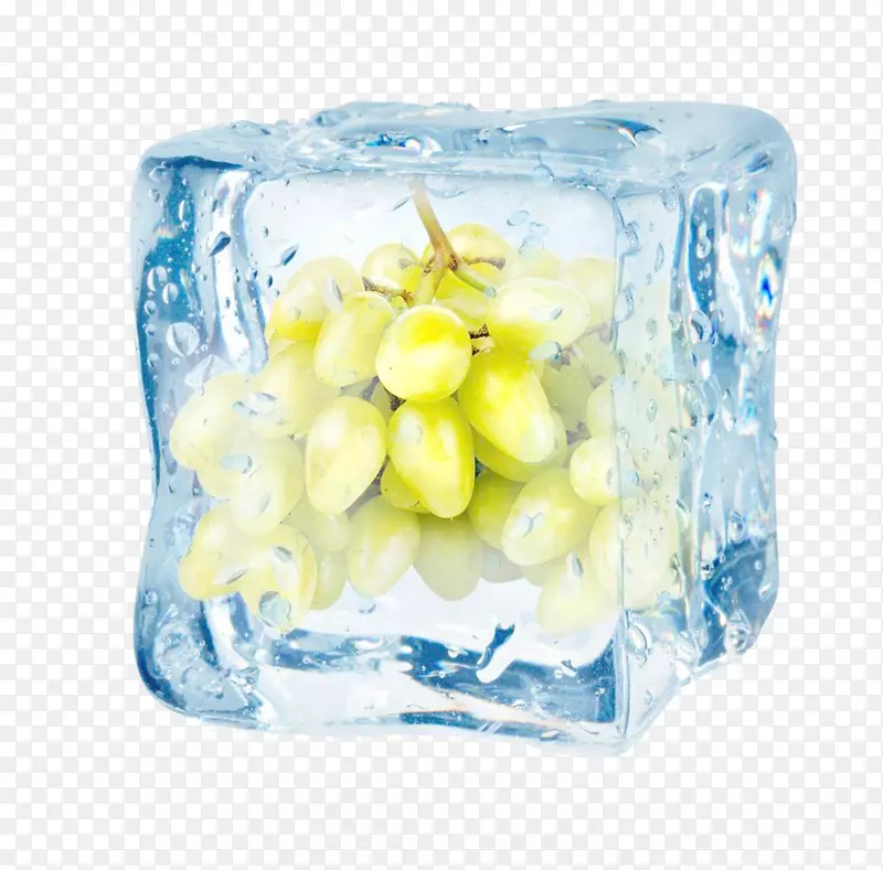 冰立方原料摄影水果专利-免费冷冻葡萄