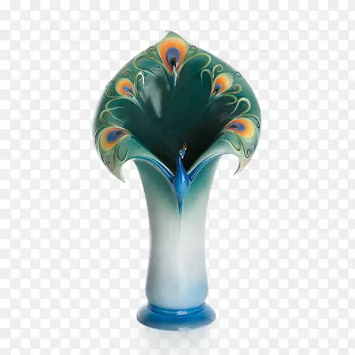亚洲孔雀花瓶-瓷器-弗兰兹孔雀花瓶