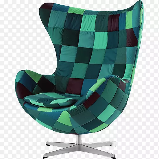 蛋翼椅-现代绿色梯度色扶手椅